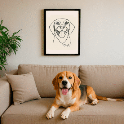 Pet Signature Framed Poster - Durable Pine Frame, Ready-to-Hang, 15 Sizes Available